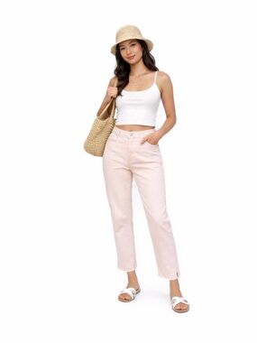 Vintage America Light Pink Straight Leg Jeans